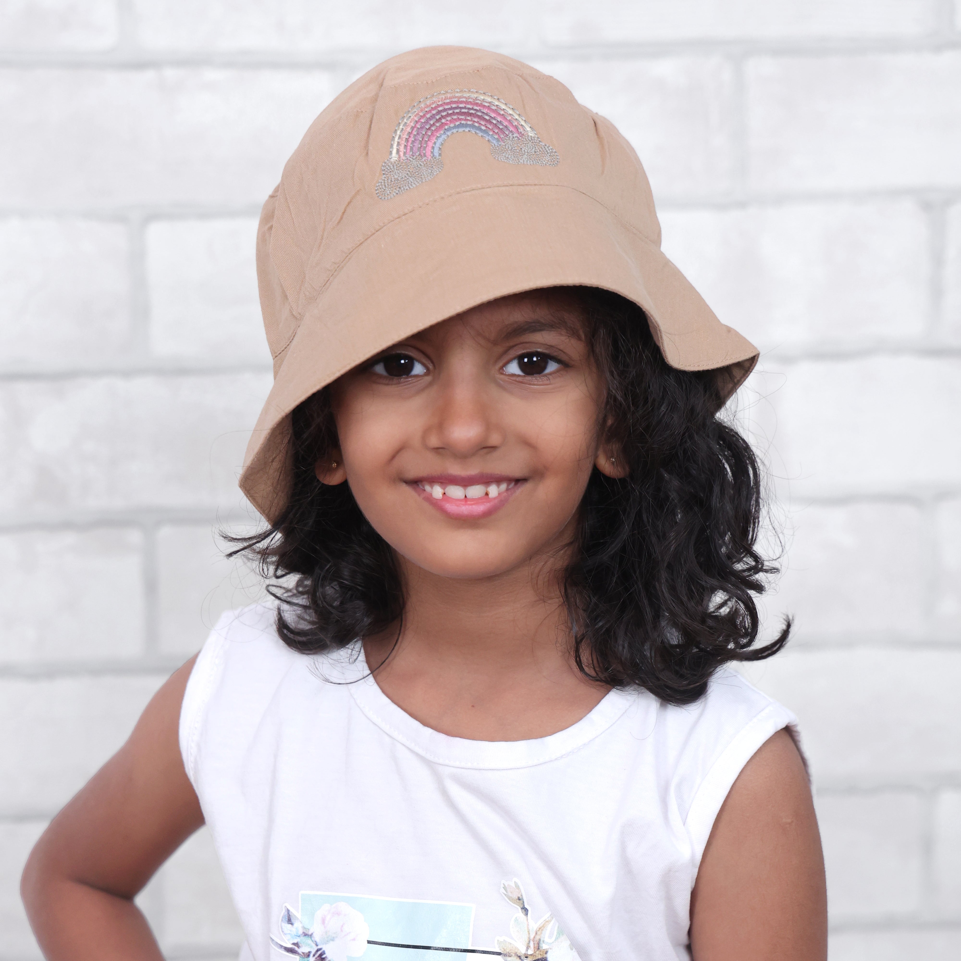 Dream A Little Dream Brown Cotton Bucket Hat