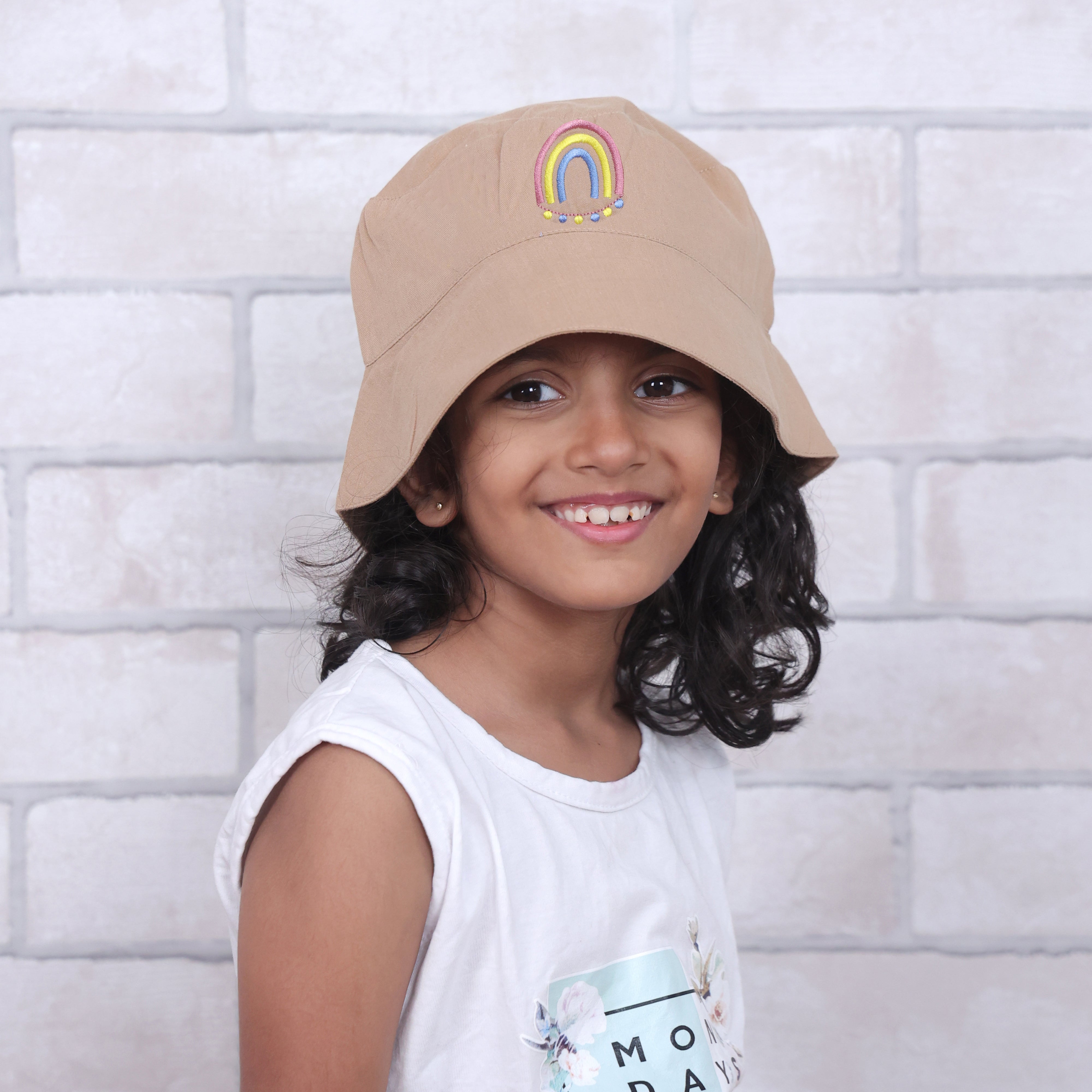 Ooh La Llama Brown Cotton Bucket Hat