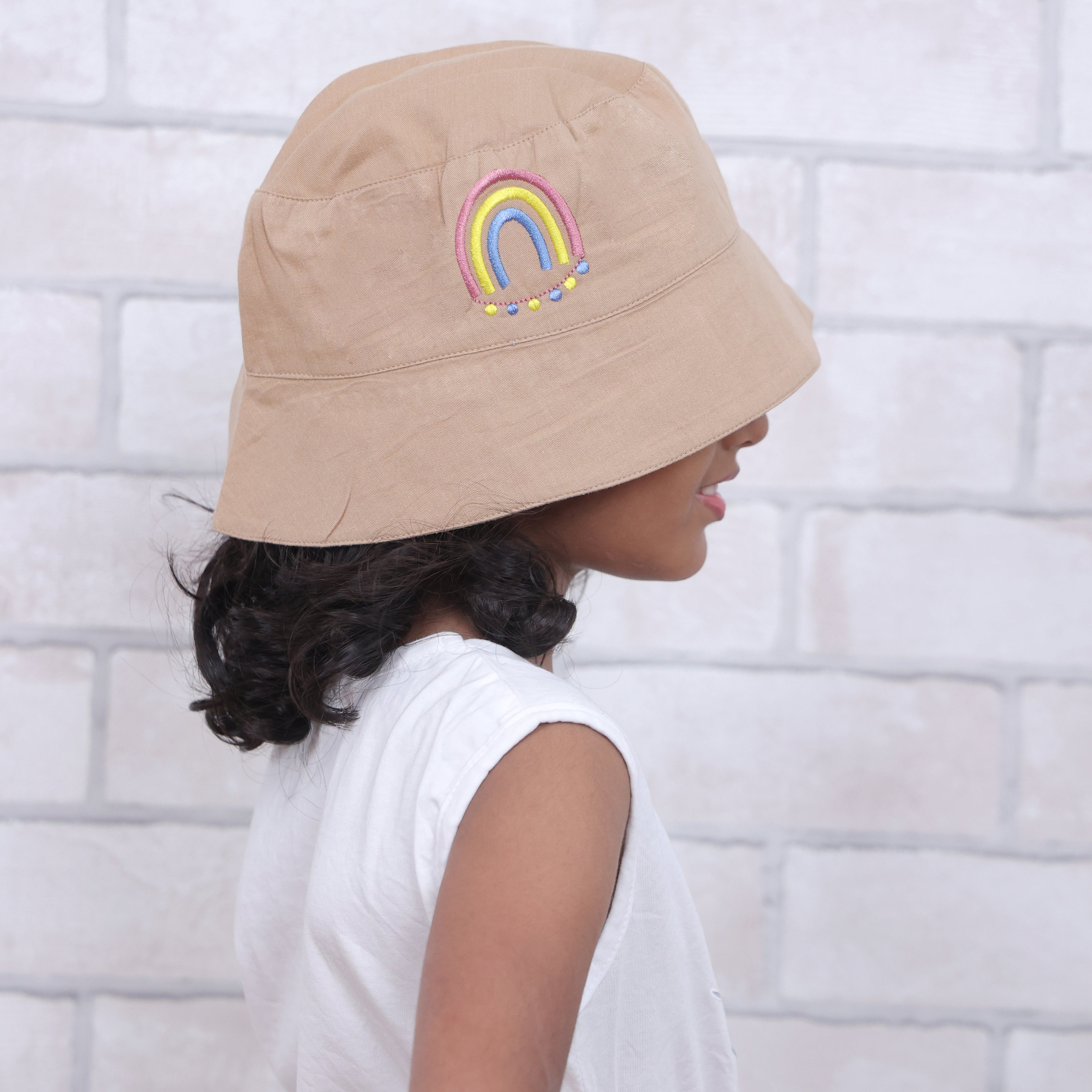 Ooh La Llama Brown Cotton Bucket Hat