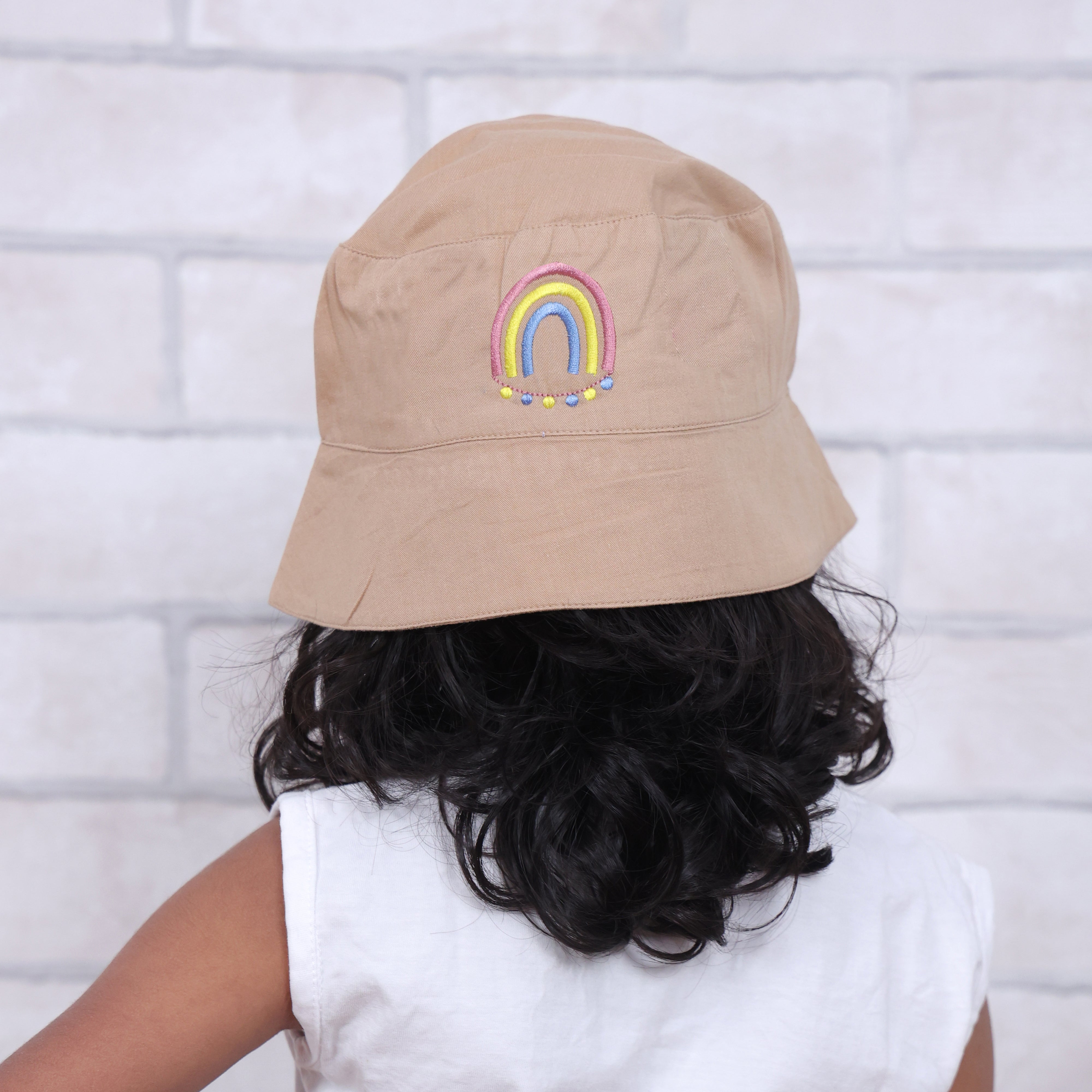 Ooh La Llama Brown Cotton Bucket Hat