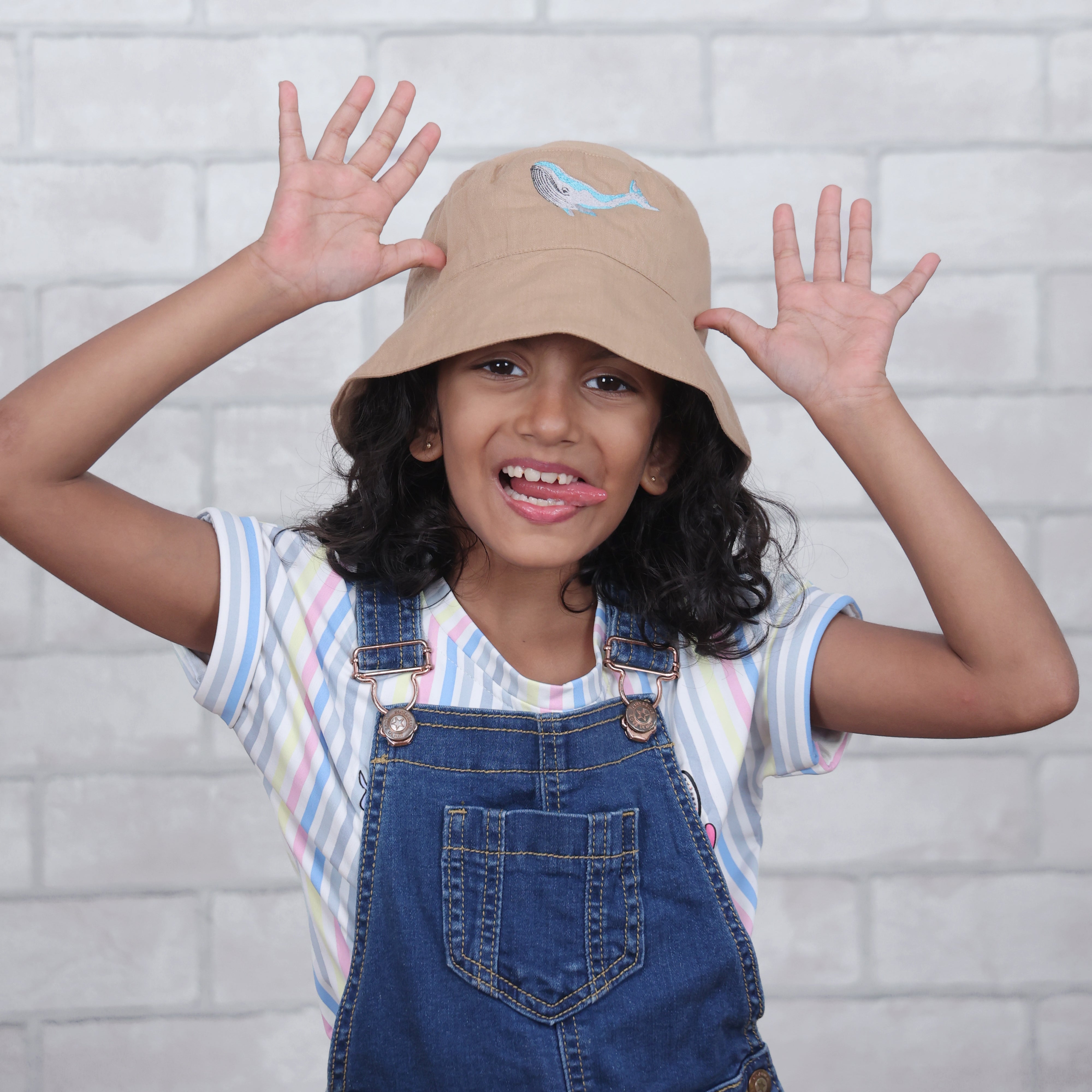 Maritime Magic Brown Cotton Bucket Hat