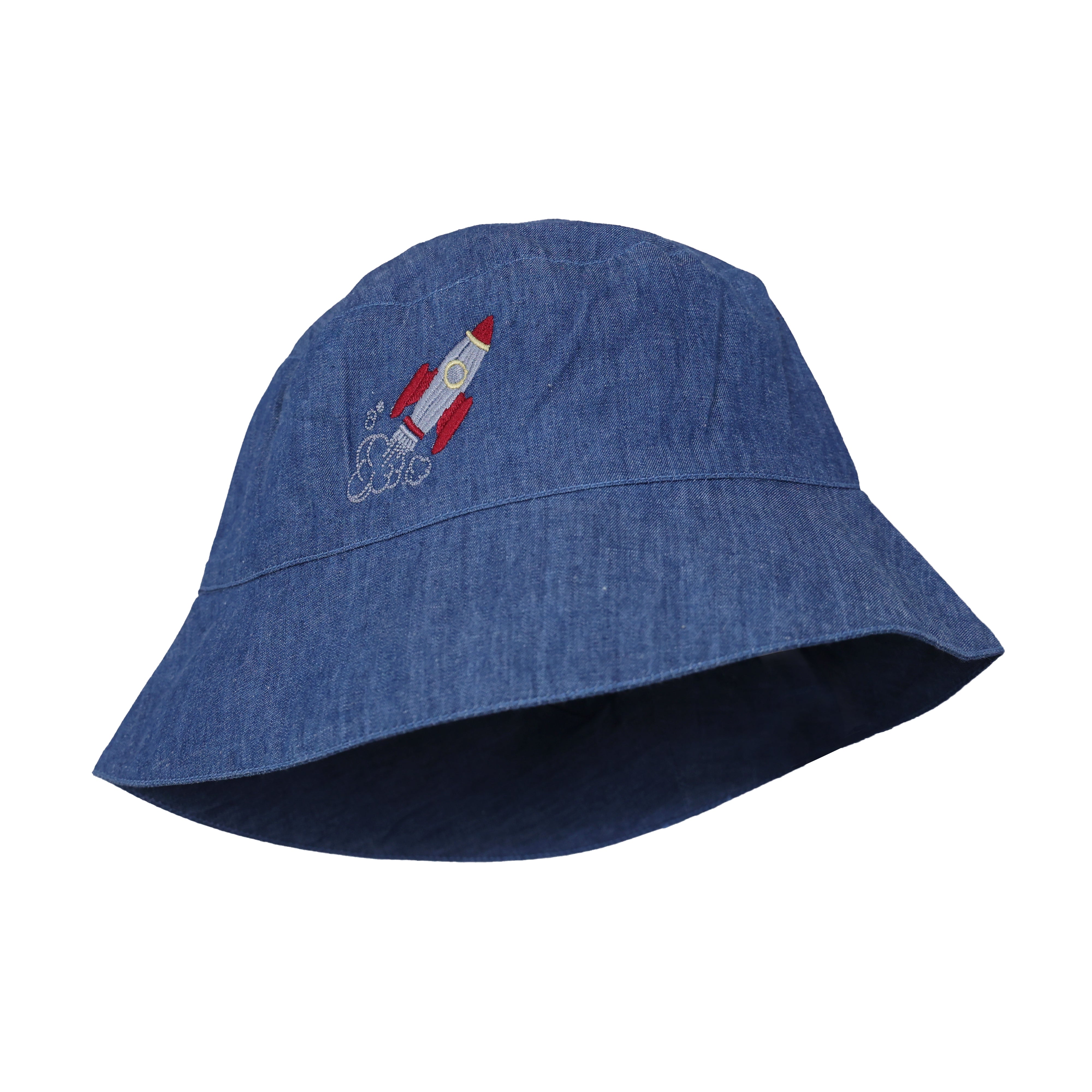 To The Moon And Back Dark Denim Bucket Hat