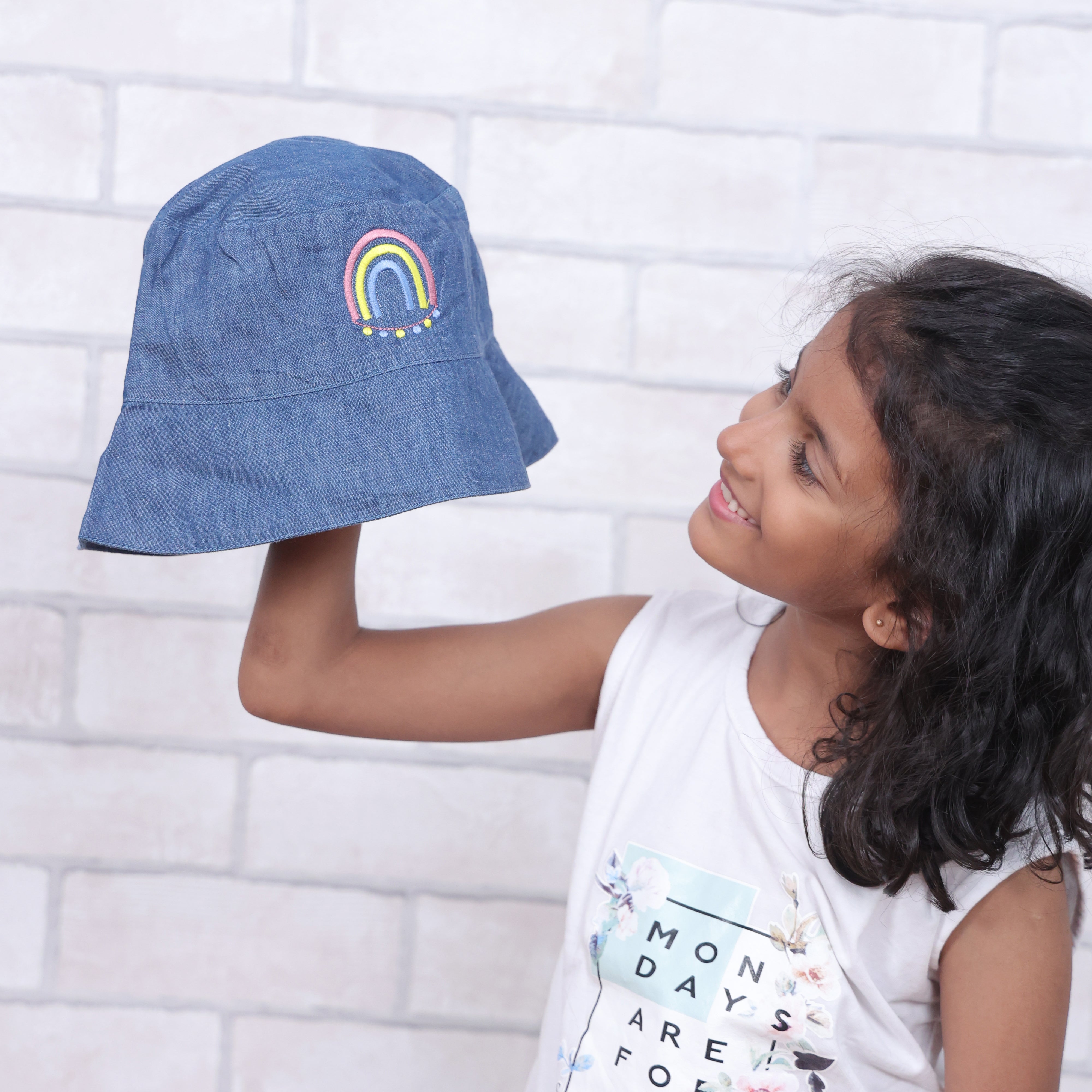 Ooh La Llama Dark Denim Bucket Hat