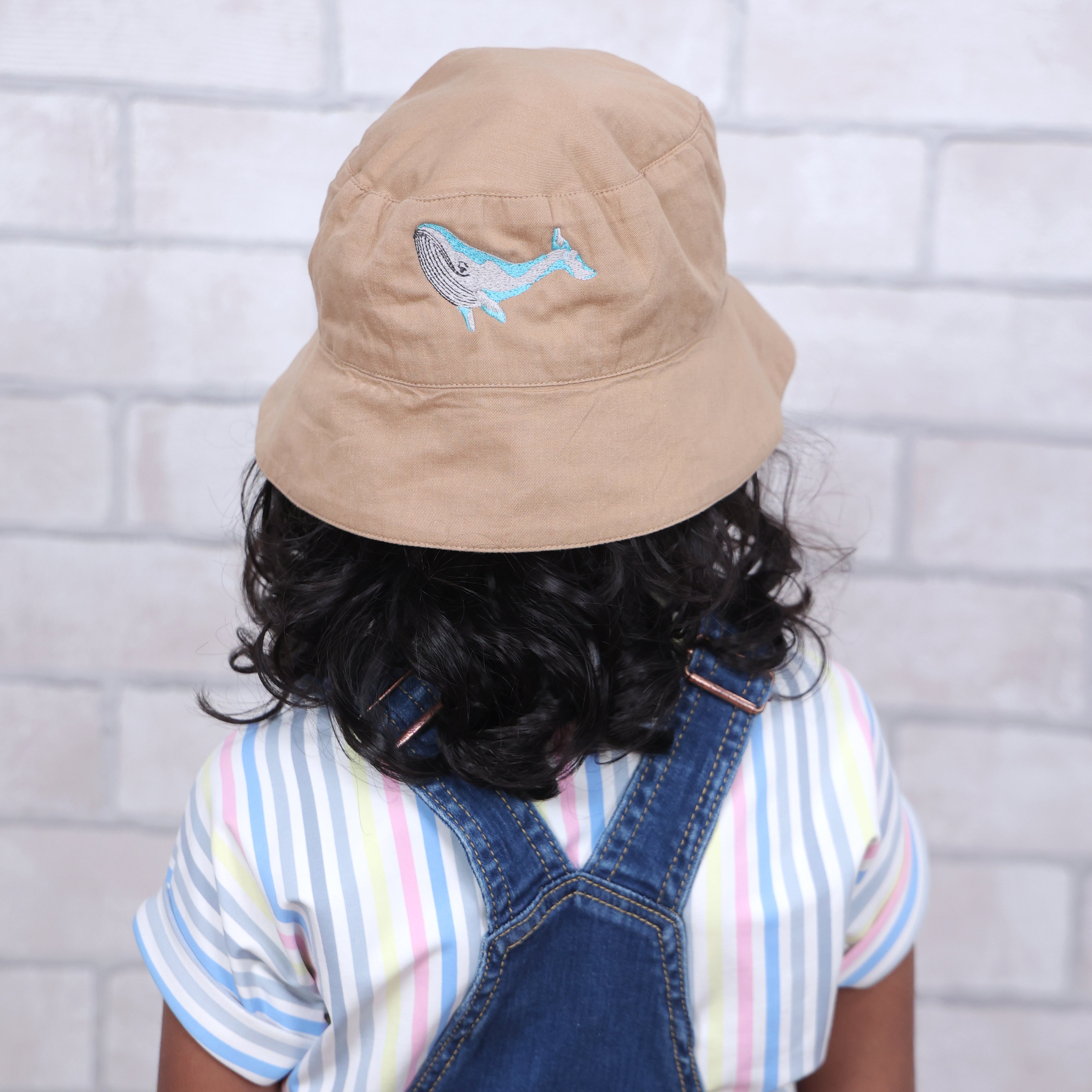 Maritime Magic Brown Cotton Bucket Hat