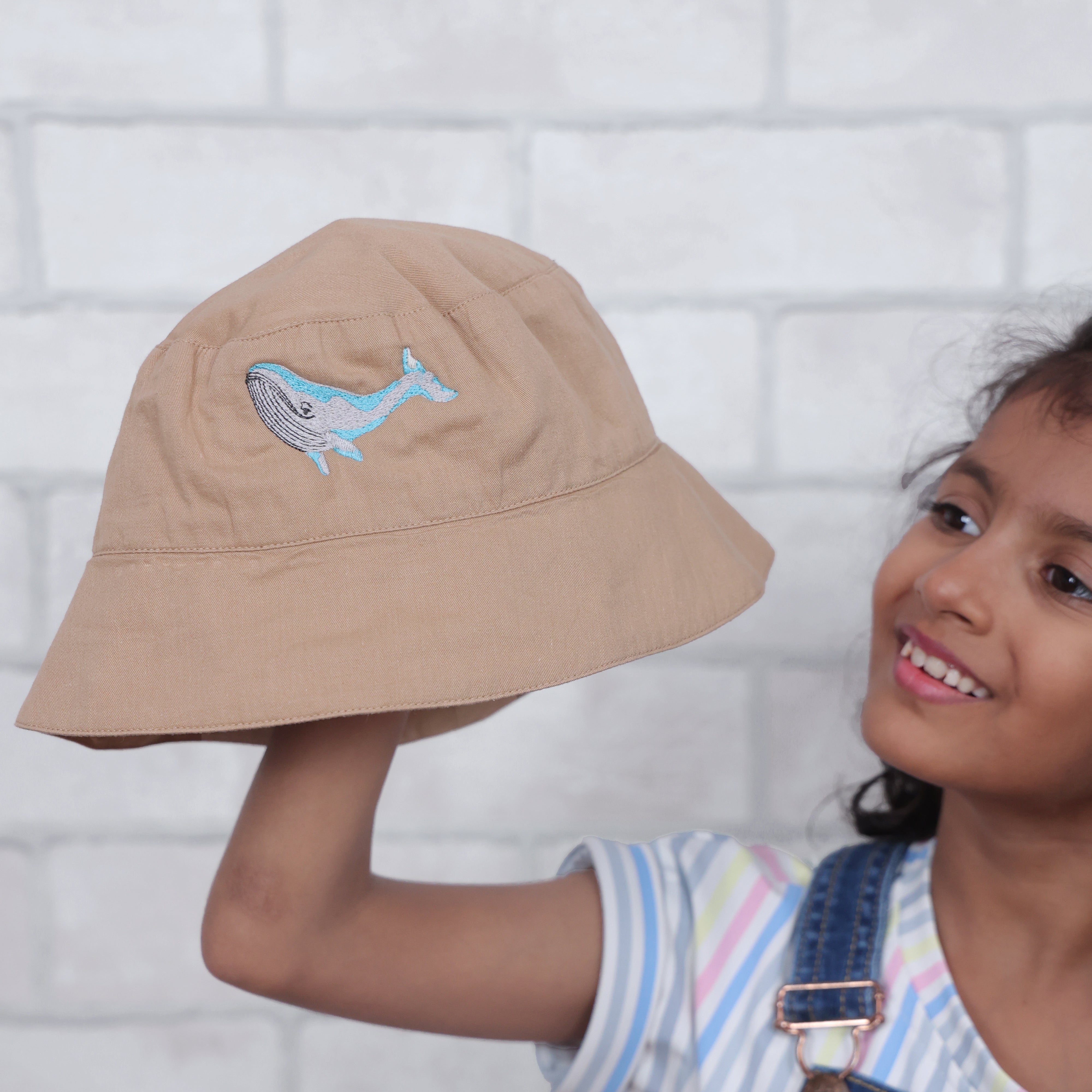 Maritime Magic Brown Cotton Bucket Hat