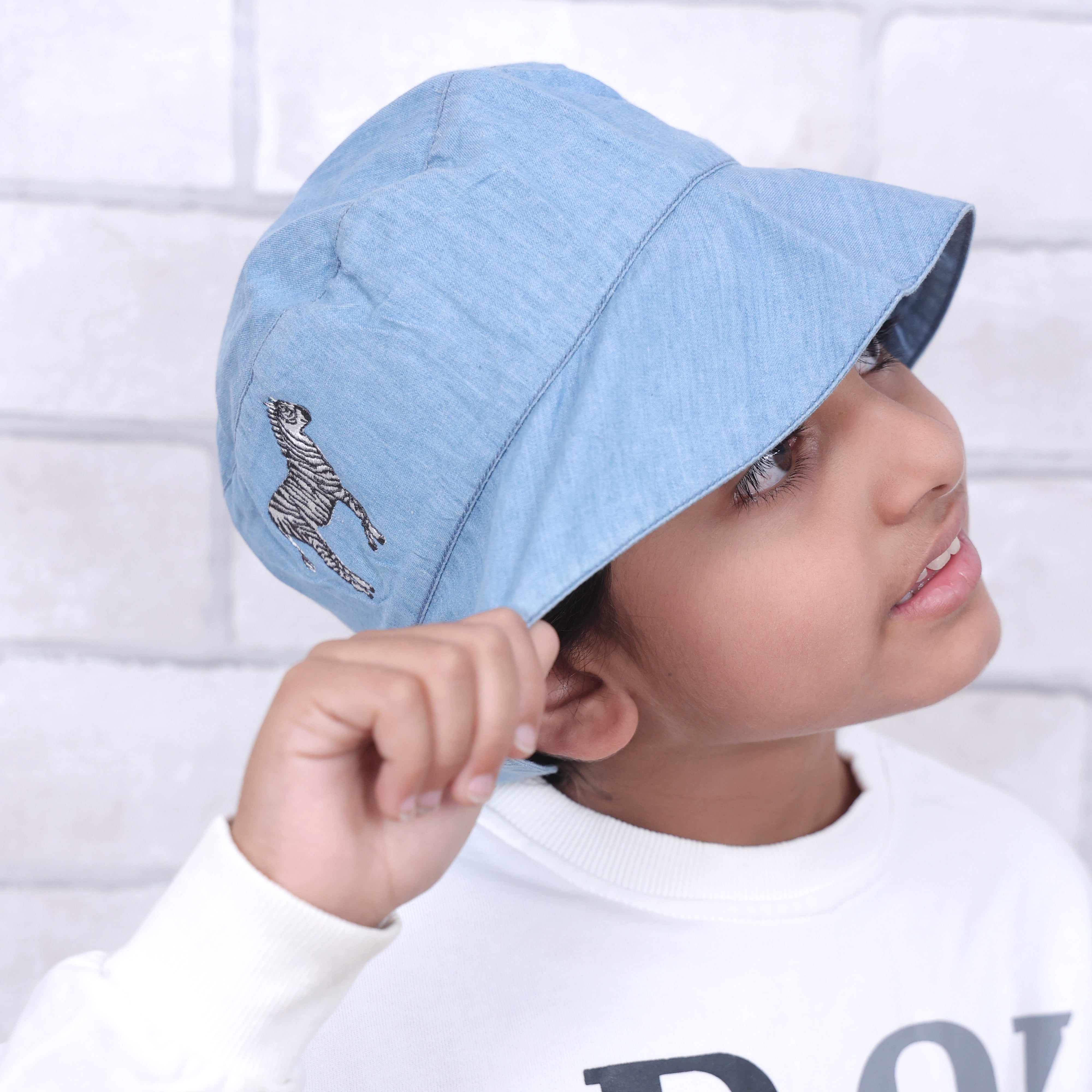 Baby It's A Wild World Light Denim Bucket Hat