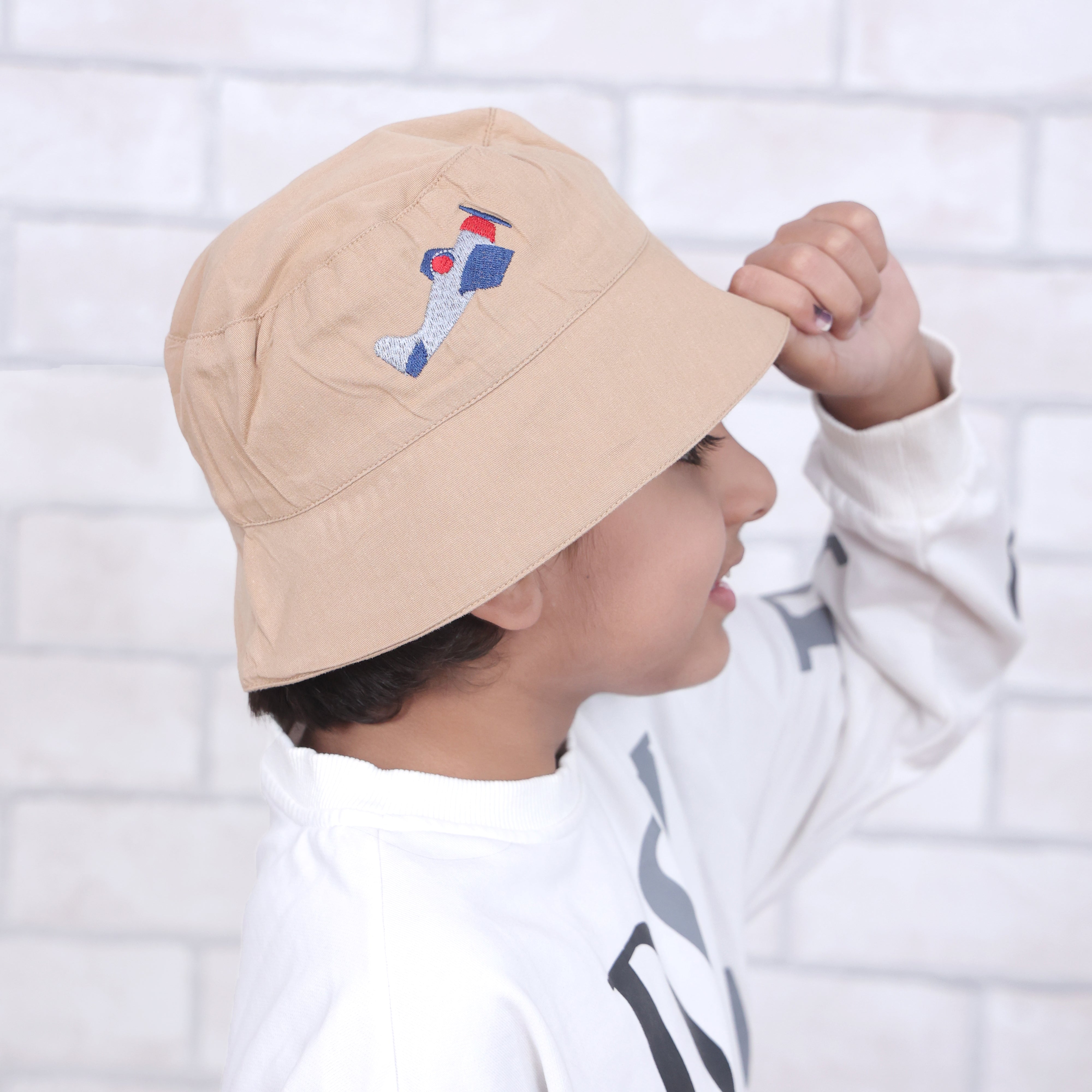 Fly Away With Me Brown Cotton Bucket Hat