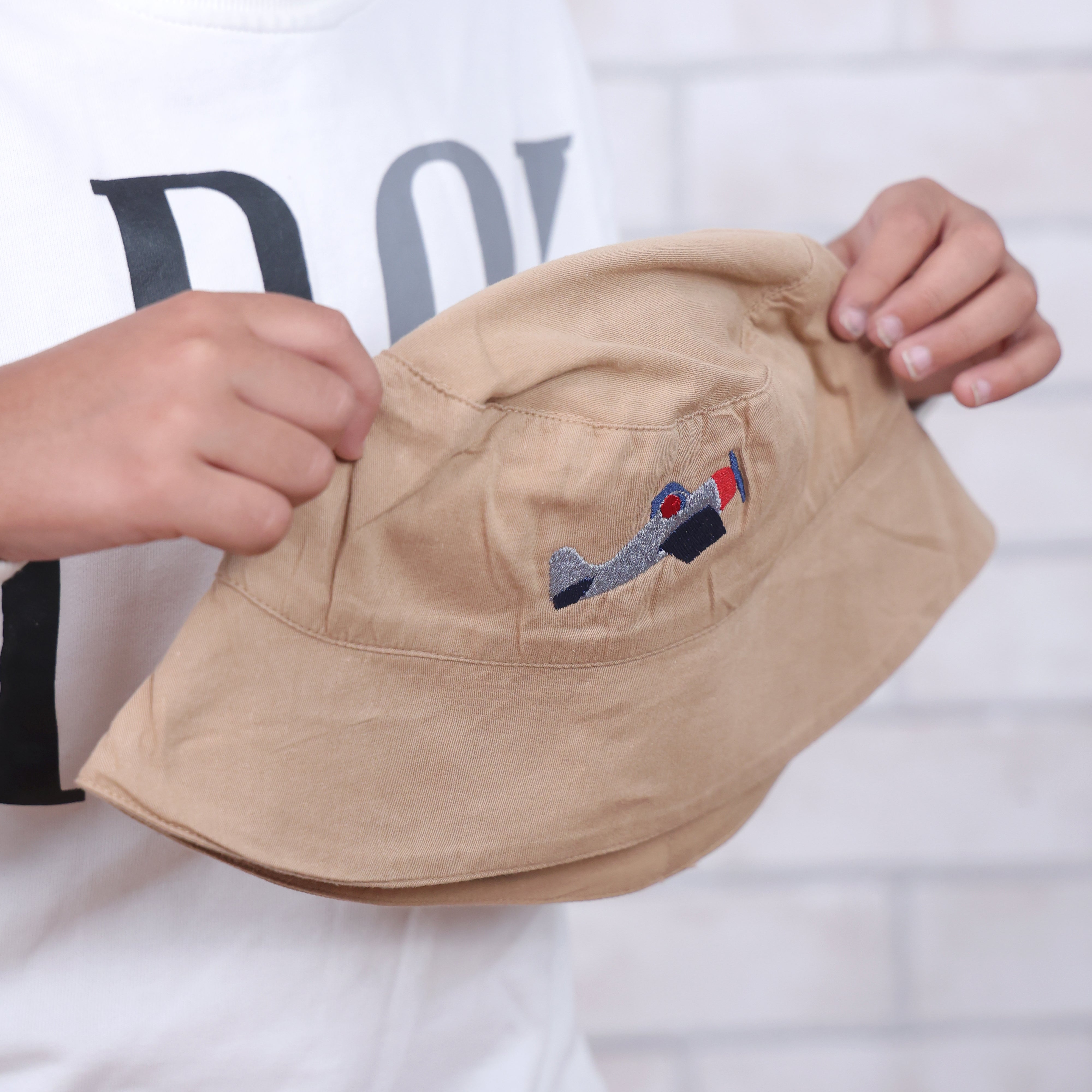 Fly Away With Me Brown Cotton Bucket Hat