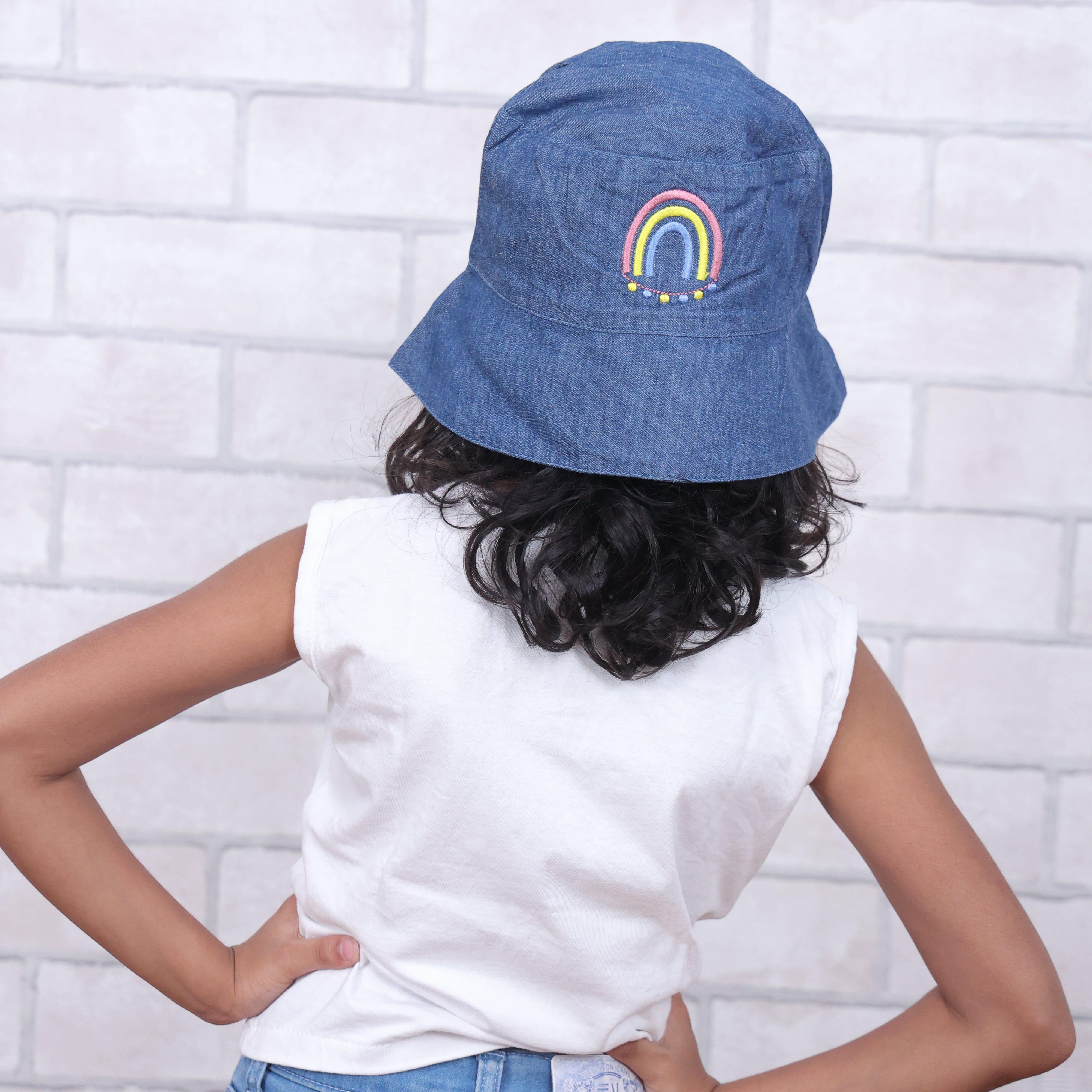 Ooh La Llama Dark Denim Bucket Hat