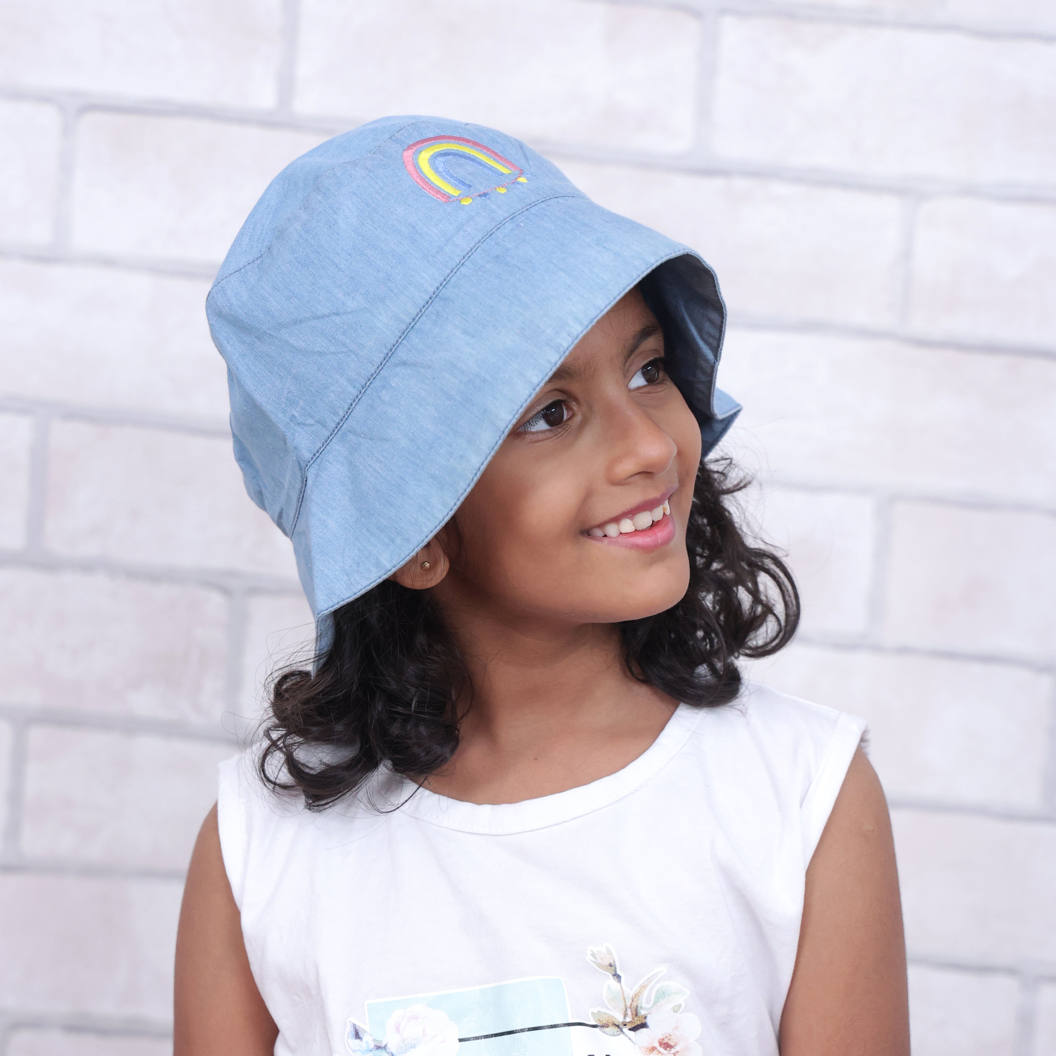 Ooh La Llama Light Denim Bucket Hat