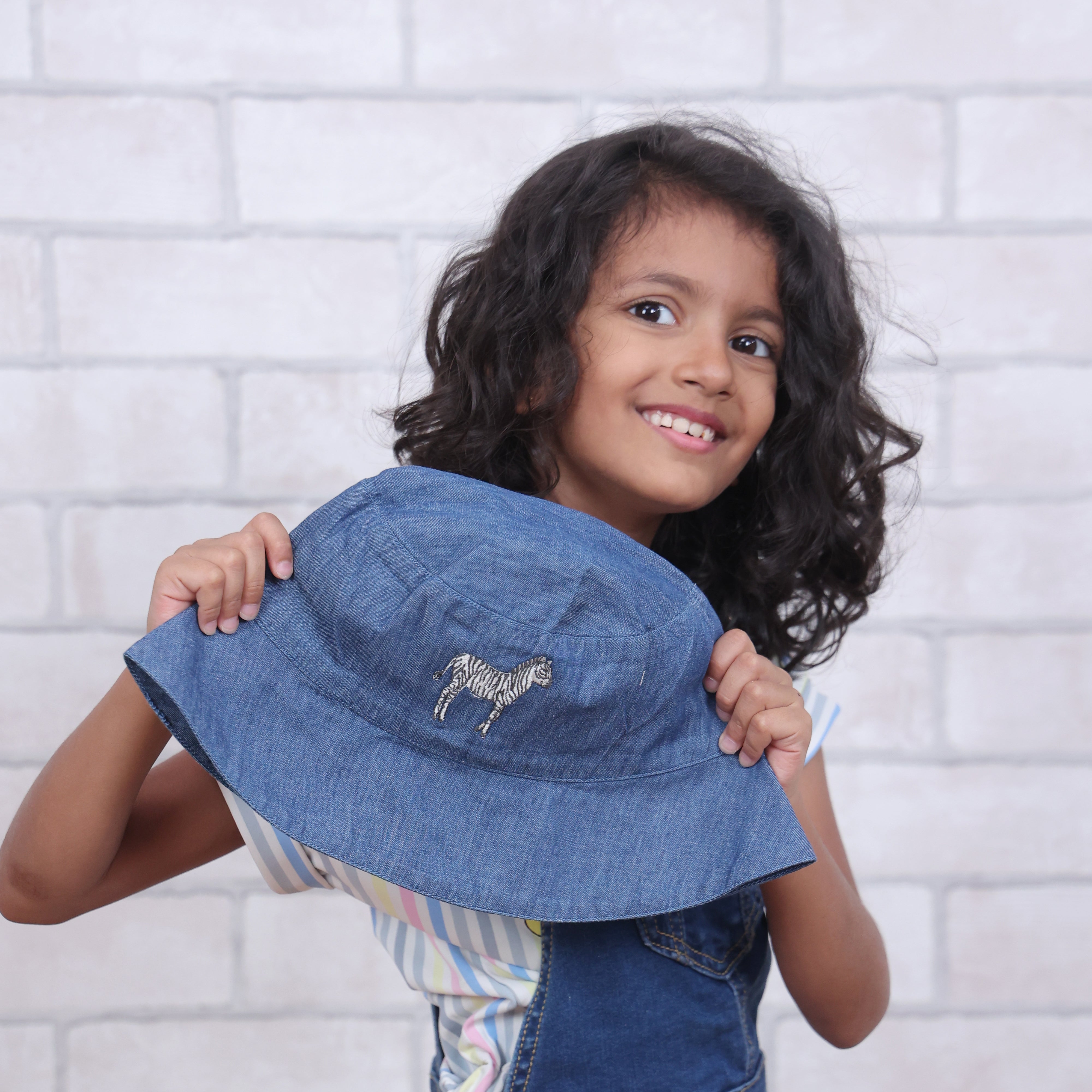 Baby It's A Wild World Dark Denim Bucket Hat