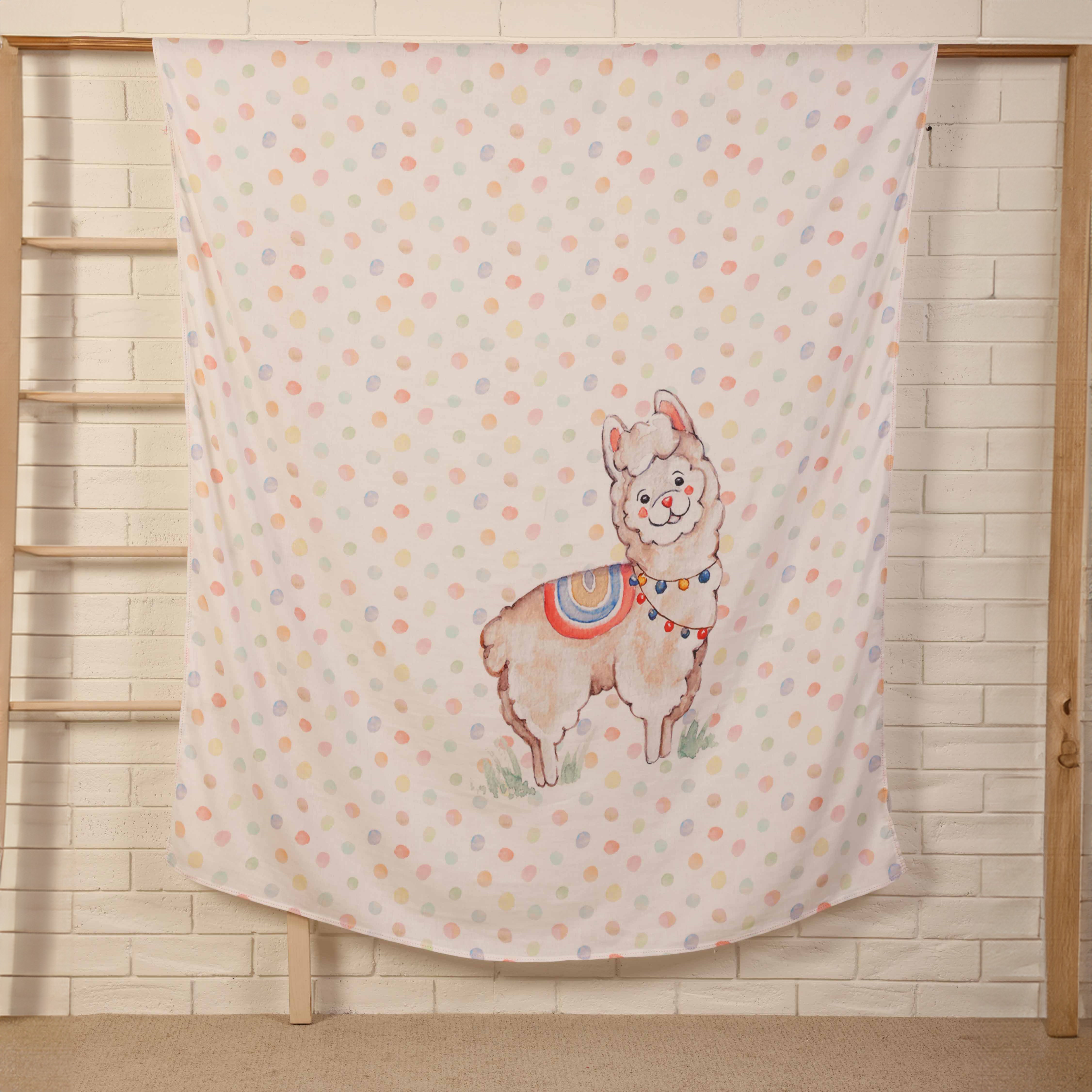 Ooh La Llama Light Muslin Blanket